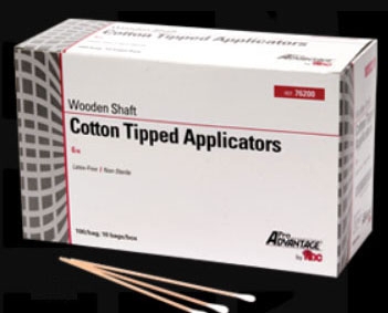 Applicator Cotton Tip Wood Shaft 6" x 1/12" Sterile (1/PK 100PK/BX 10BX/CS) by Pro Advantage  ID 76700